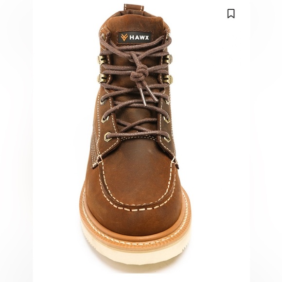 Hawx Men’s 6" Grade Comp Moc Toe Work Boots, Brown Leather, Size 7D, NWT - Picture 5 of 15